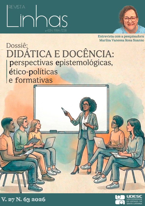 					Visualizar v. 27 n. 63 (2026): Didática e Docência: perspectivas epistemológicas, ético-políticas e formativas
				