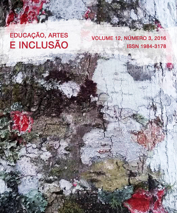 					Visualizar v. 12 n. 3 (2016): Revista Educação, Artes e Inclusão
				