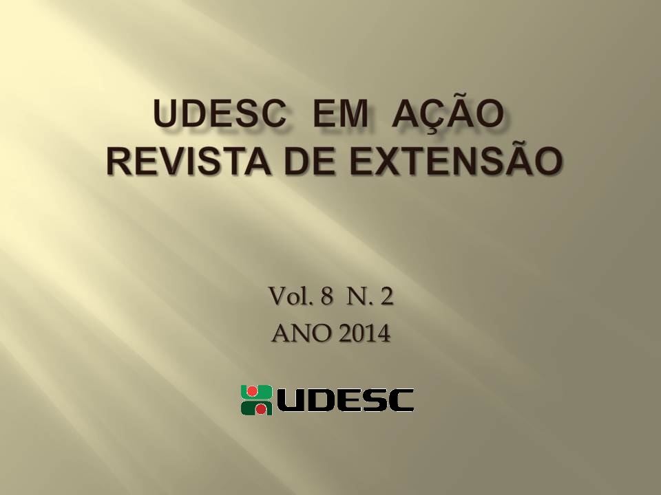 					Visualizar v. 8 n. 2 (2014): UDESC  em  Ação
				