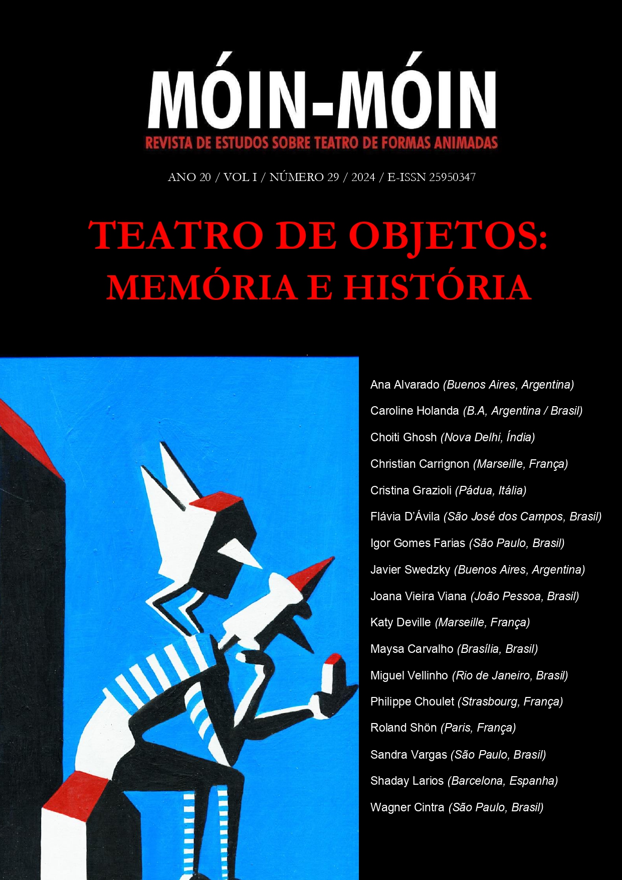 Capa da edição 29 da Revista Mói-Móin, com nome dos autores e desenho de Roland Shön