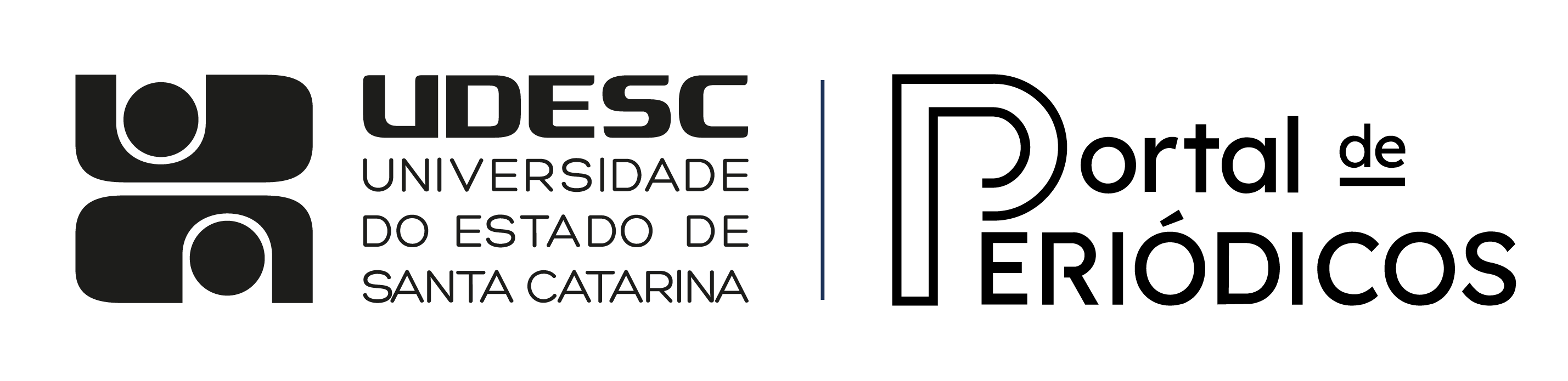 Logo da Udesc e escrita textual do Portal de Periódicos